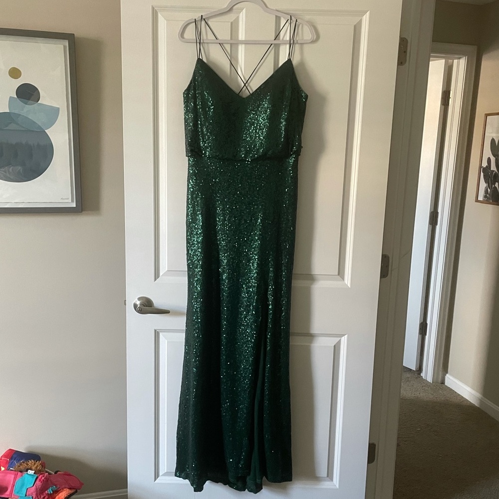 Christina Wu 22836 Sequin Bridesmaid Dress Size 18